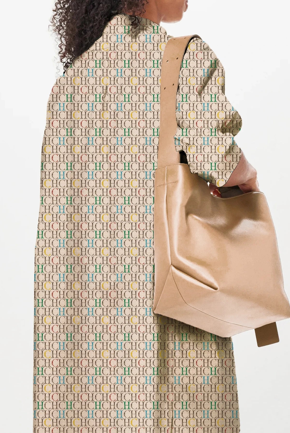 Khaki Printed Long Dress For Women Casual Loose Fit Maxi