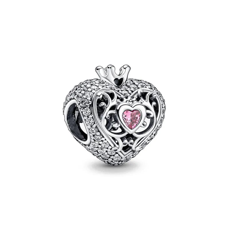 Heart and Angel Charms for 3mm Bracelets - 925 Silver DIY Jewelry Accessories for Women