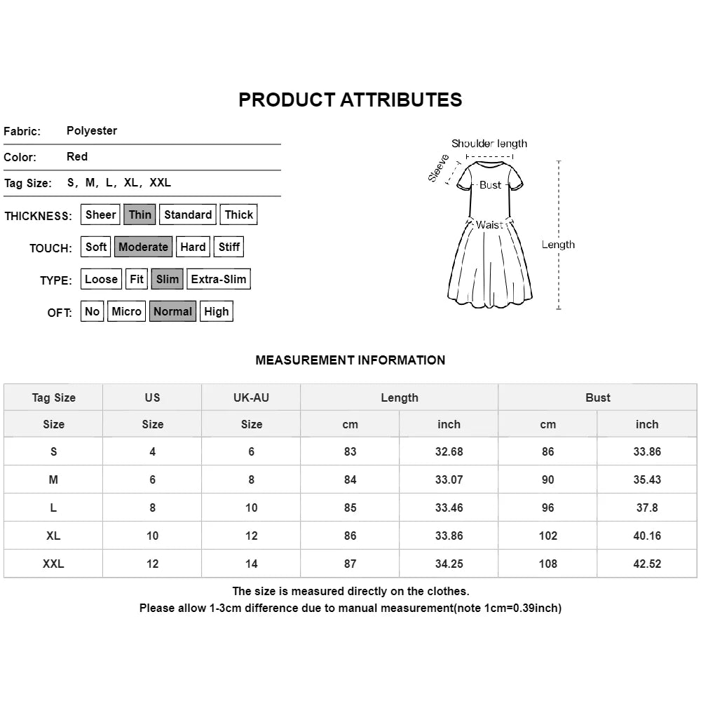 Elegant Red Snowflake Bodycon Christmas Dress For Women