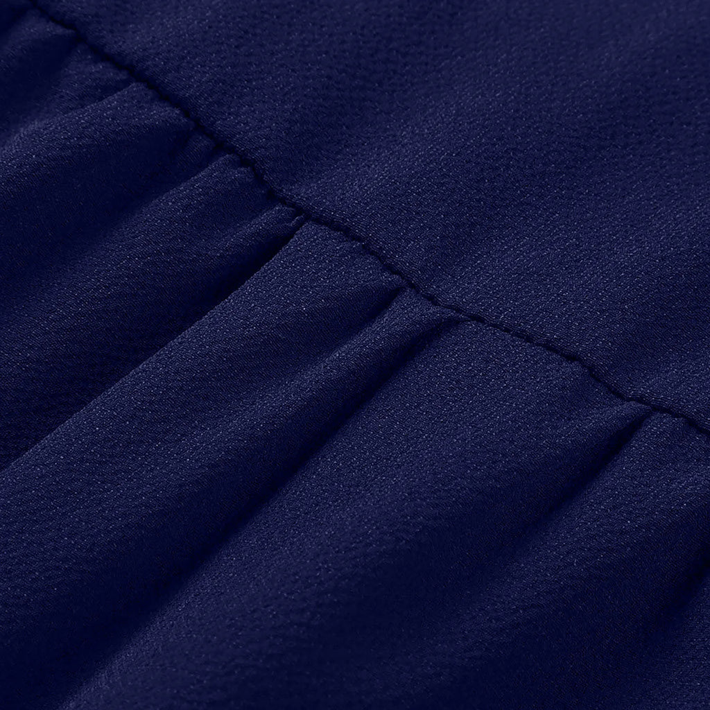 Womens V Neck Short Sleeve Loose Fit Dress Solid Color