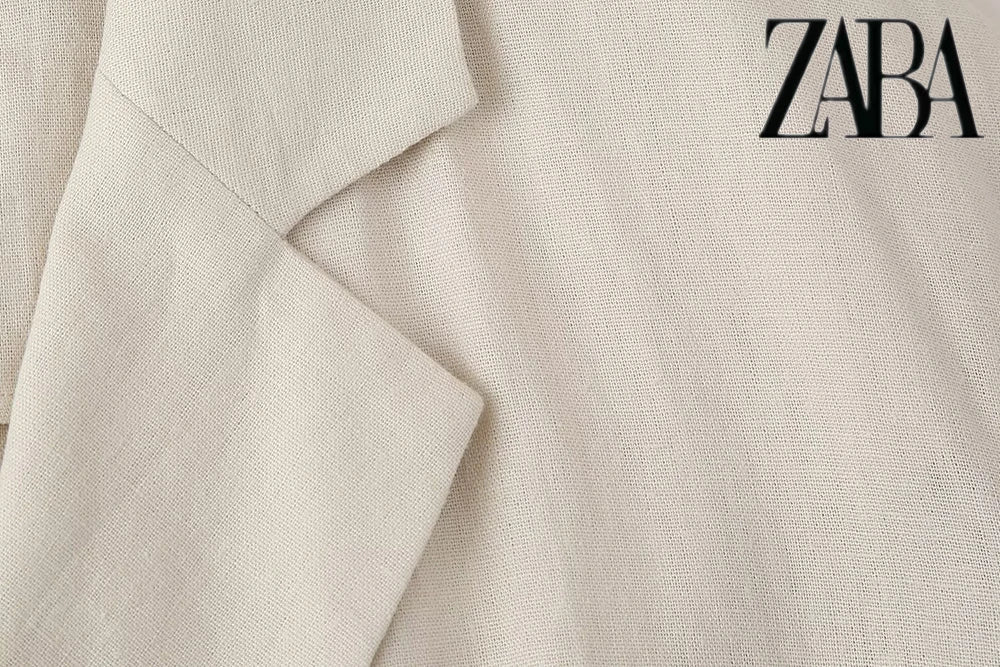 Women's Office Suit Set with Double Breasted Lapel Top and Wide Leg Pants in Solid Color