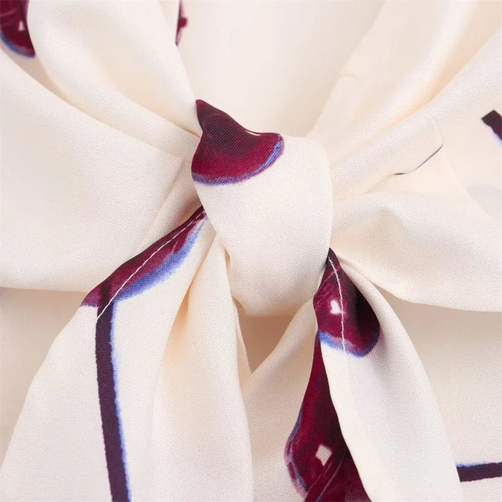 Printed Poplin Shirt Dress for Women Summer Fashion