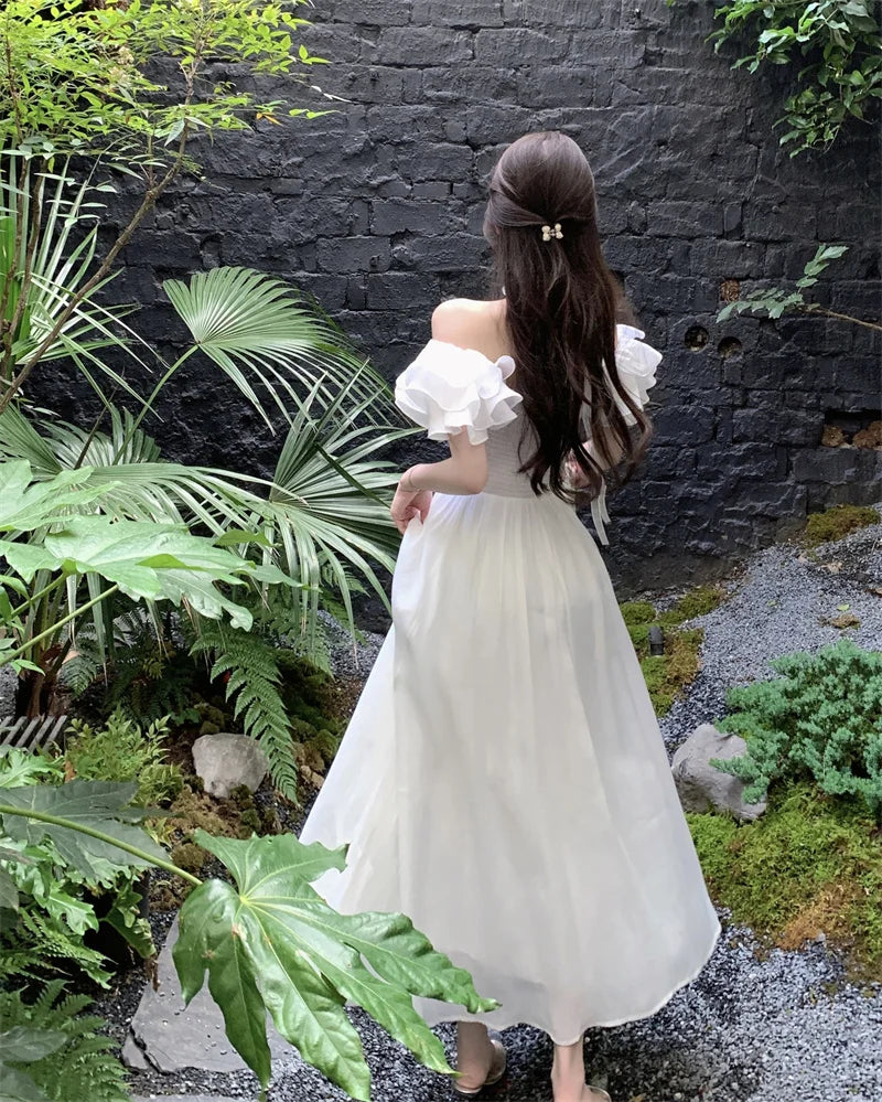 Elegant Vintage Aline Party Dress For Women Casual Prom