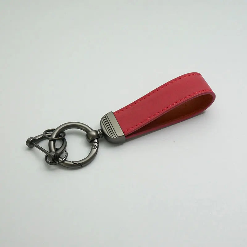 PU Leather Keychain Car Key Ring Holder for Men and Women - Stylish Key Strap Wallet Accessory in Multiple Colors