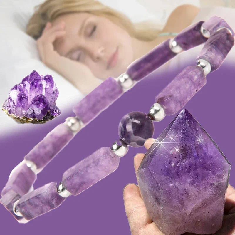 Natural Amethyst Slimming Bracelet for Women with Healing Energy for Weight Loss and Fatigue Relief