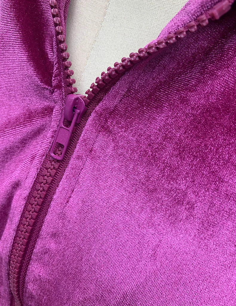 Velvet Tracksuit Women Two Piece Set with Zipper Crop Coat and Long Pants Casual Outfit