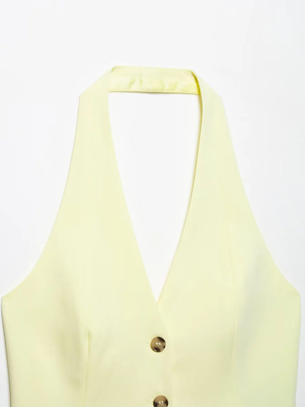 Summer Women's Halter Neck Pant Suit Set with Crop Top and High Waist Wide Leg Pants