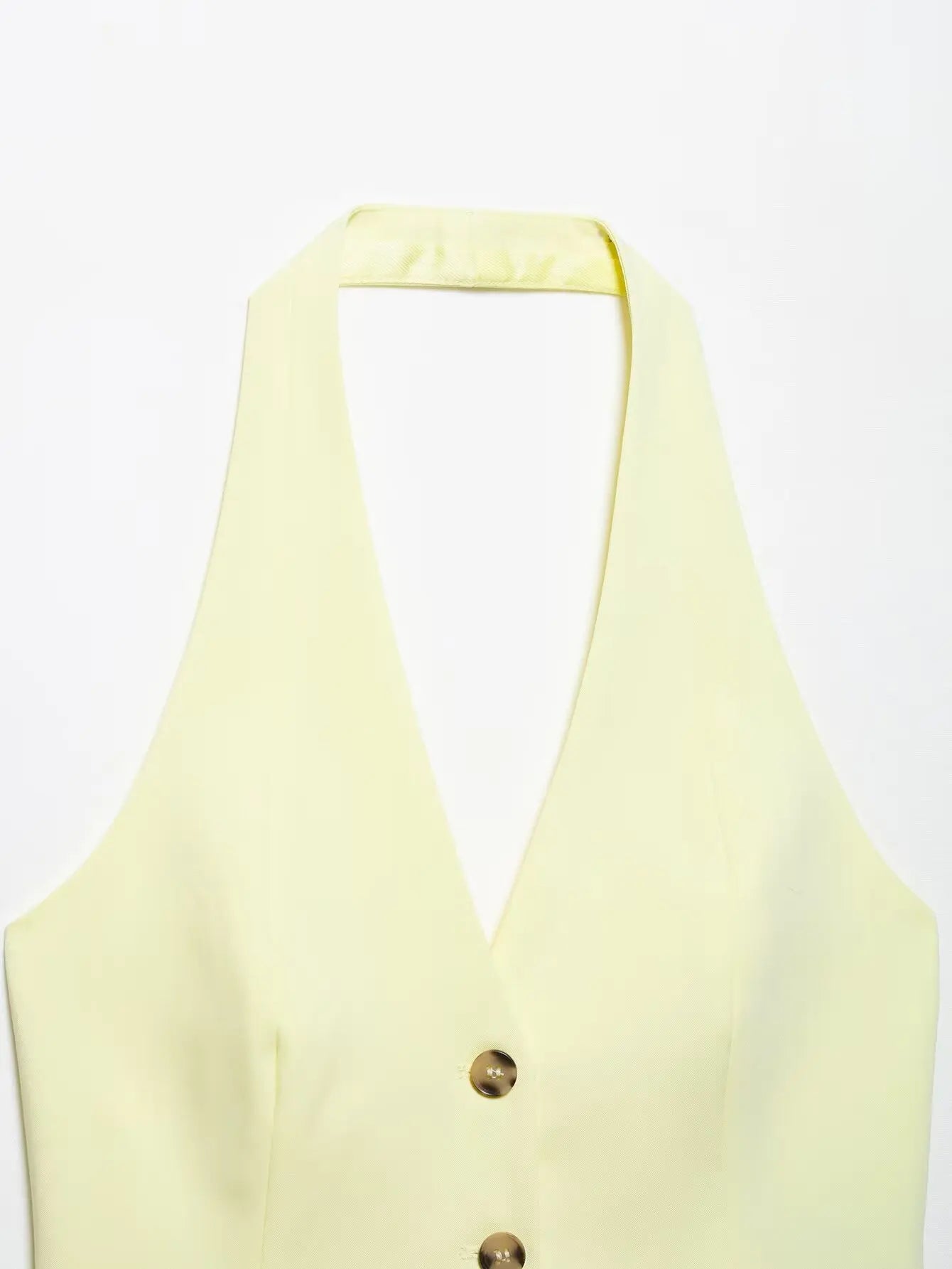 Summer Women's Halter Neck Pant Suit Set with Crop Top and High Waist Wide Leg Pants