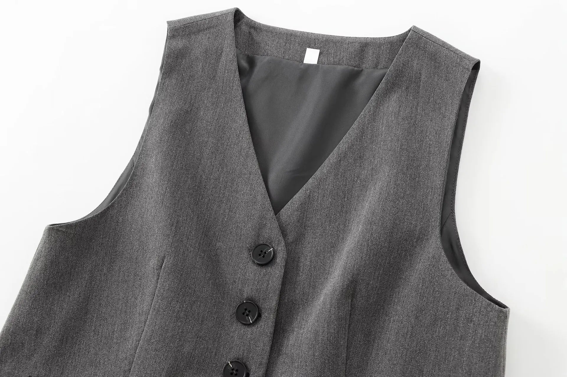 Women Slim-Fit Suit Vest and Trousers Set Vintage V-Neck Sleeveless Chic Summer Outfit