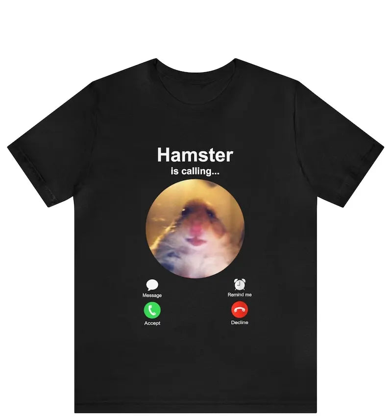 Funny Hamster Meme Shirt with Hamster Staring at Camera