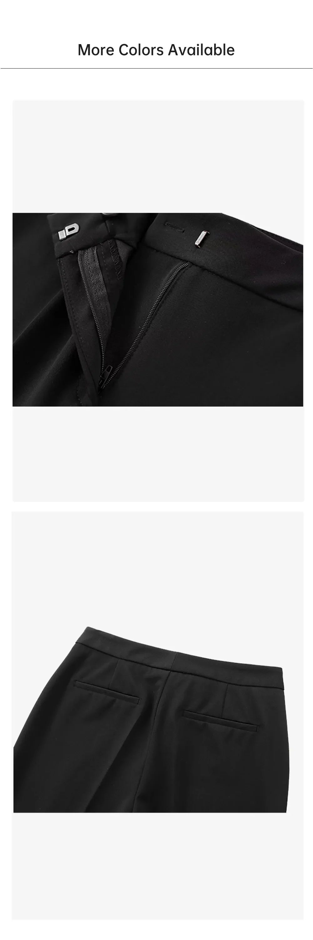 Casual Women's Long Sleeve Round Neck Suit Coat with High Waist Trumpet Pants Set