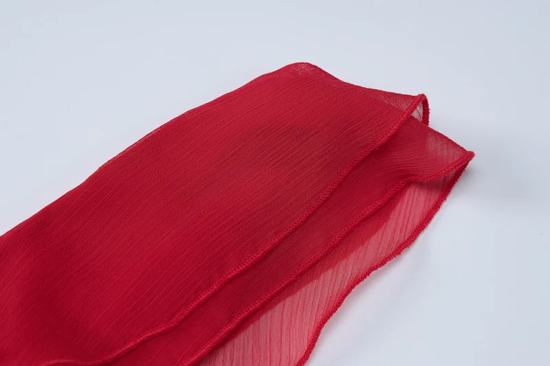 Sexy Tassels Patchwork Chiffon Mini Dress Sleeveless Zipper