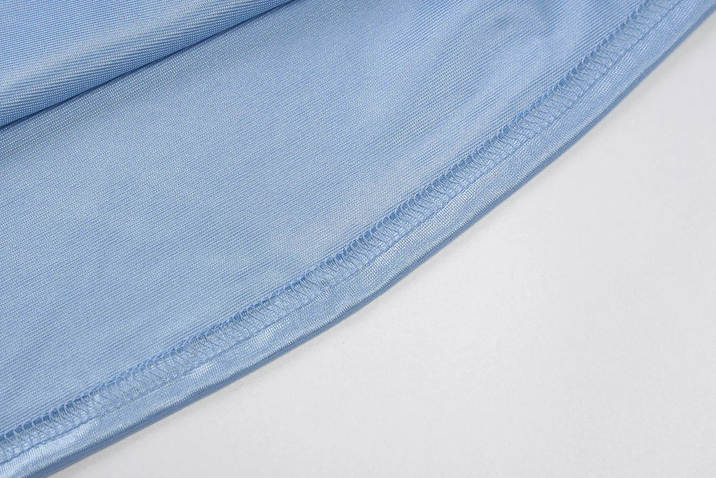 Backless Satin Mini Dress Lace Up Strap Bodycon Evening