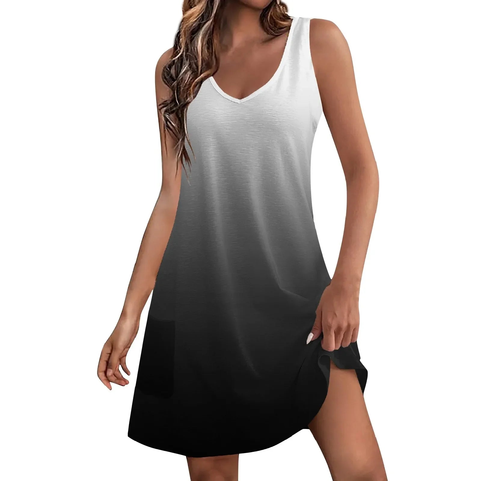 Boho Floral Sundress With Pockets For Women Tank Dress