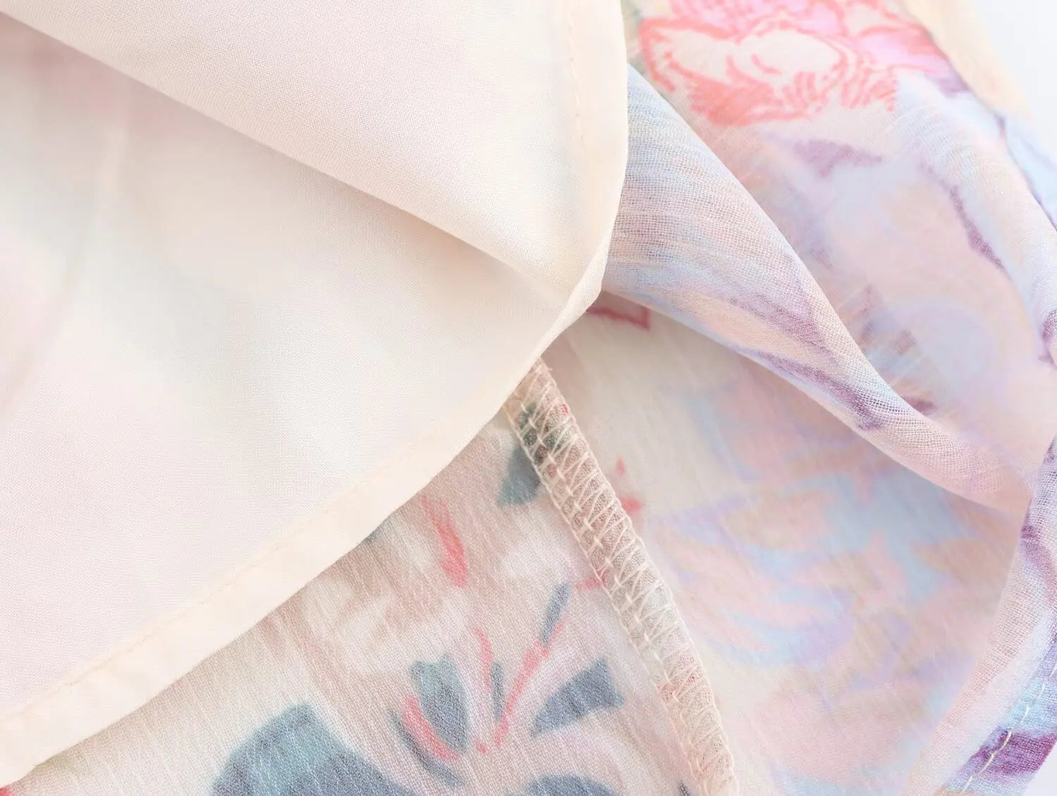 Floral Print Midi Dress With High Neck And Tie Front Belt