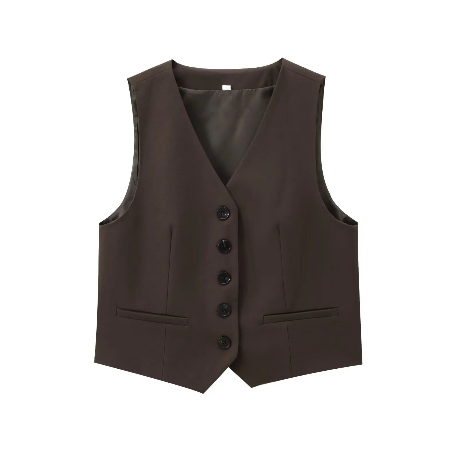 Women Slim-Fit Suit Vest and Trousers Set Vintage V-Neck Sleeveless Chic Summer Outfit