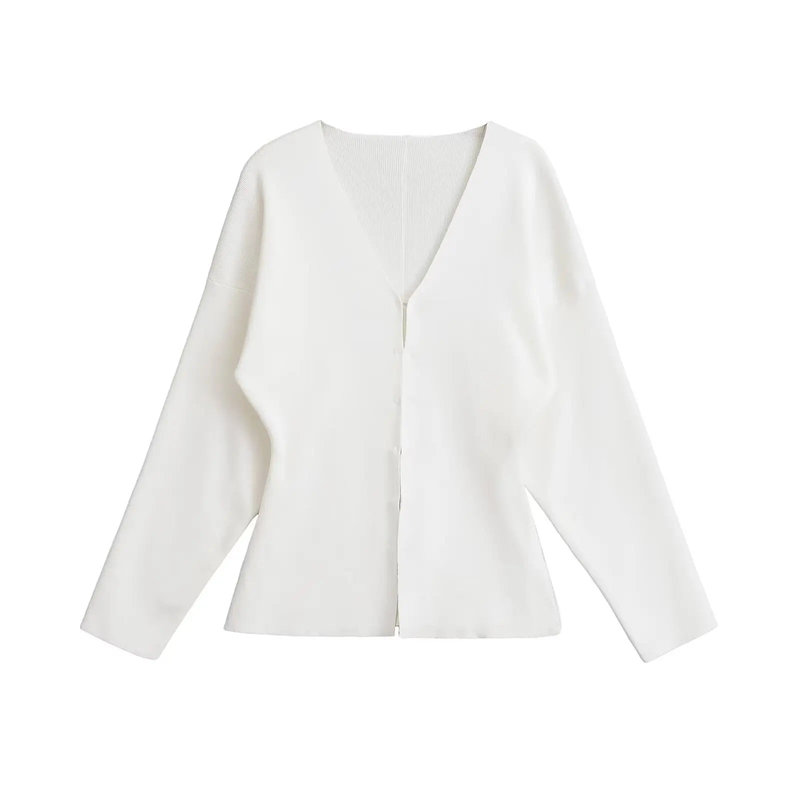 Women's Casual V-Neck Long Sleeve Knitted Cardigan and Short Skirt Set Slim Fit Stylish Two-Piece Outfit