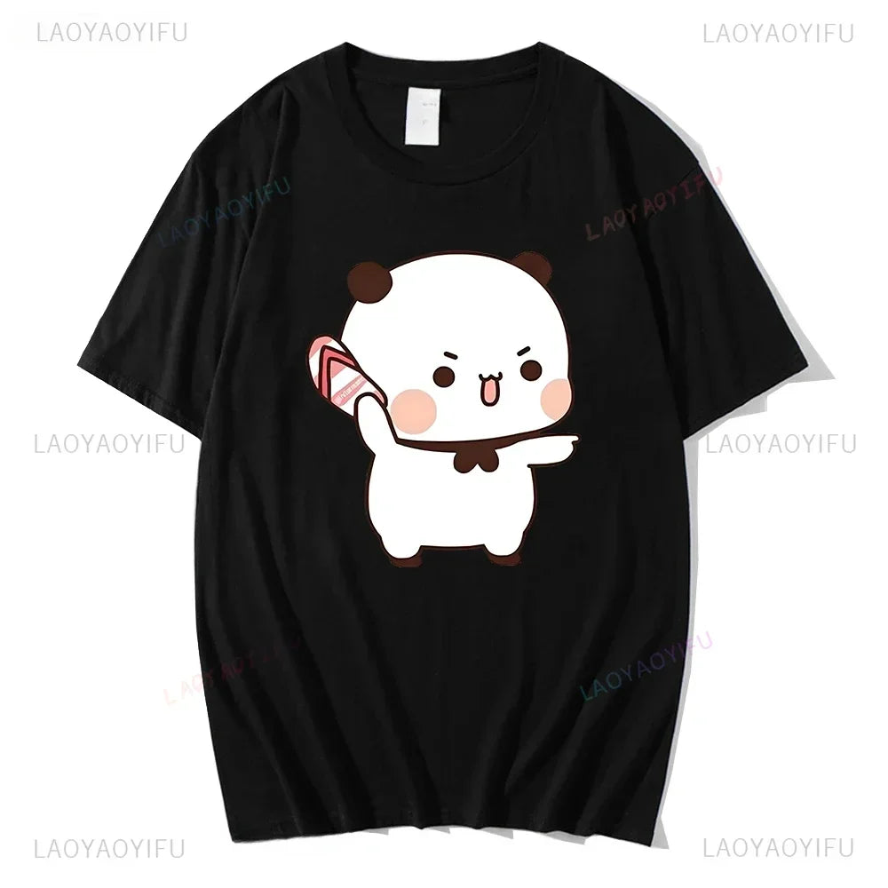 Couple Summer T-Shirt with Fun Flip-Flops Design for Teasing and Playful Moments