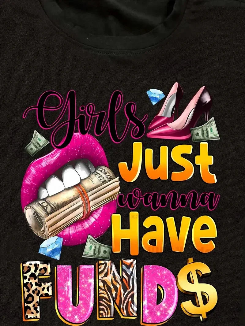 Women's Colorful Bear Print Casual Summer T-Shirt with Large Round Neck and Short Sleeves