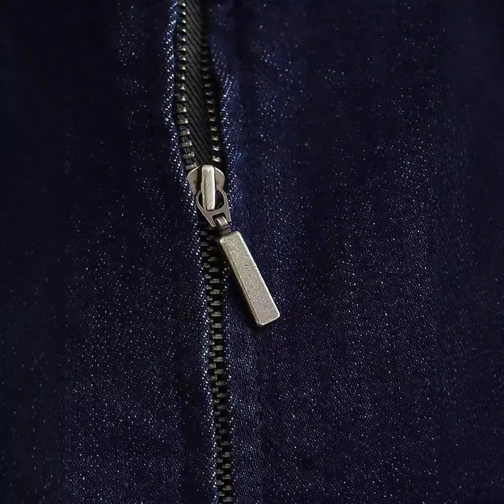 Cowgirl Style Collar Bodycon Dress With Long Skirt