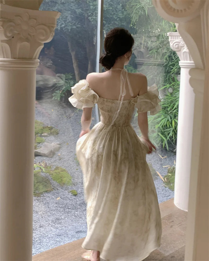 Elegant Vintage Aline Party Dress For Women Casual Prom