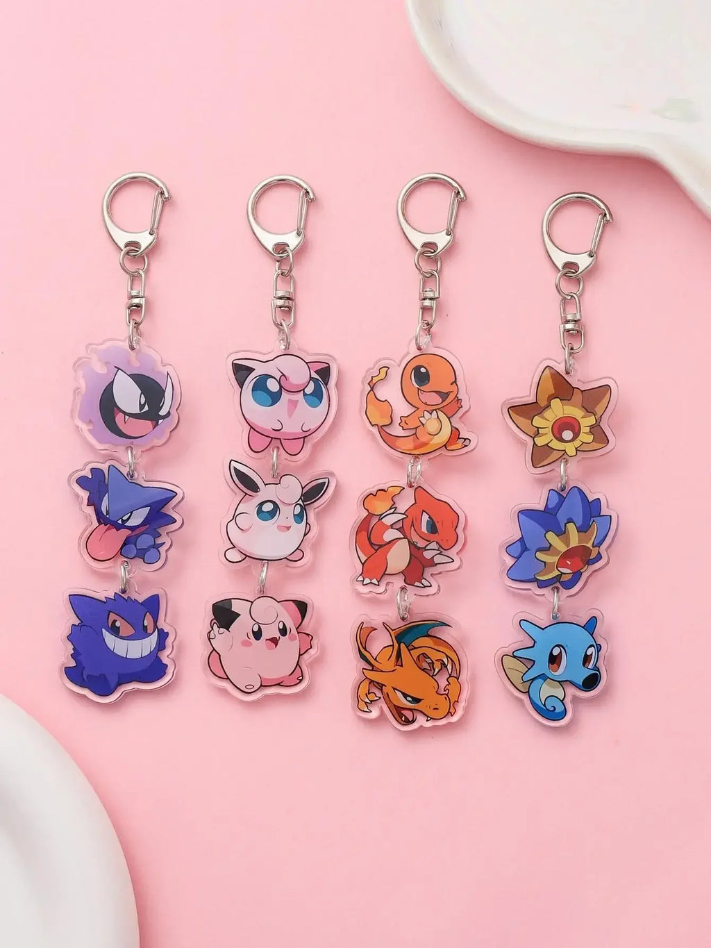 Cute Anime Acrylic Keychain Accessory Cartoon Car Bag Pendant Gift for Friends Fans