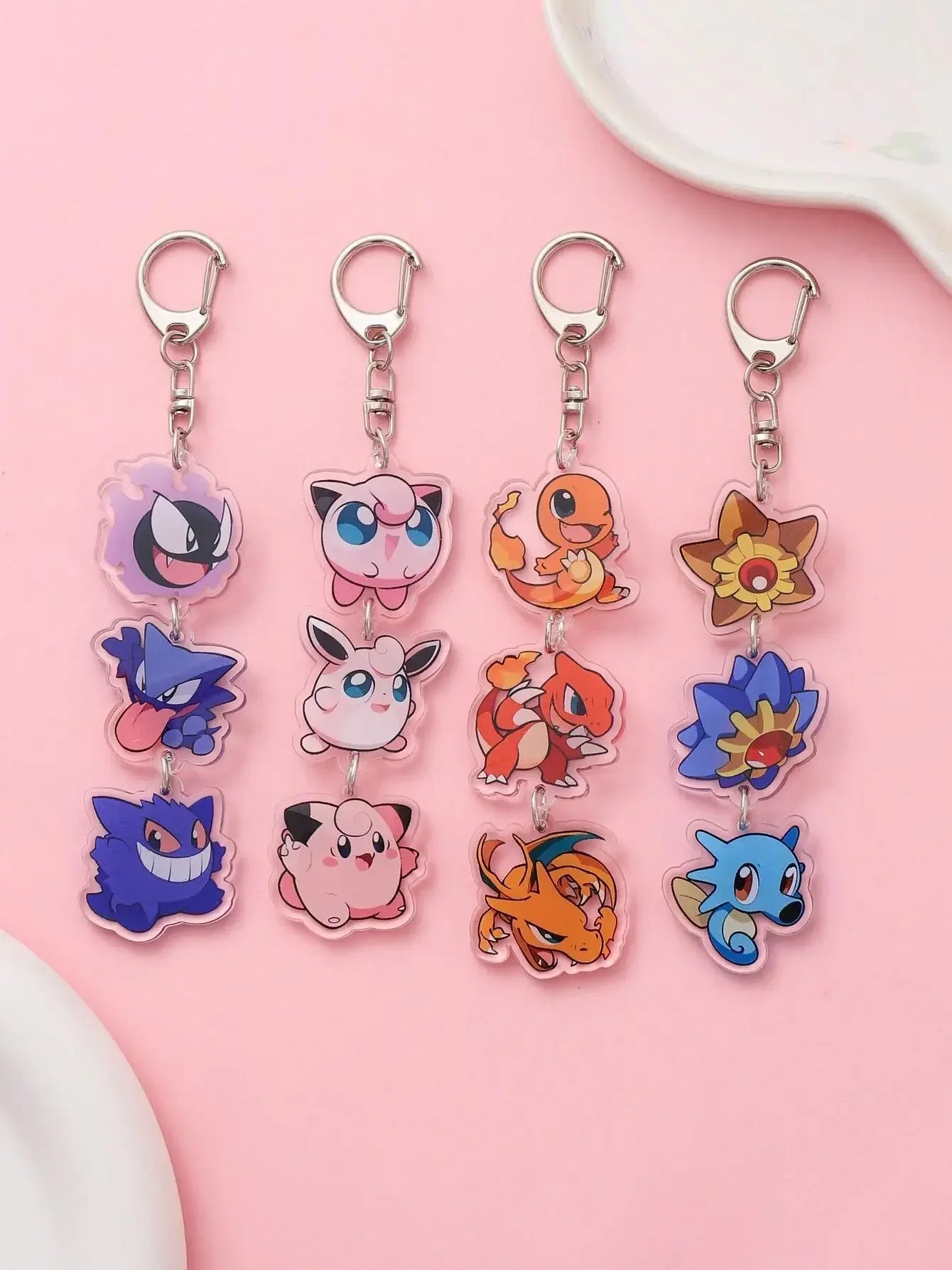 Cute Anime Acrylic Keychain Accessory Cartoon Car Bag Pendant Gift for Friends Fans