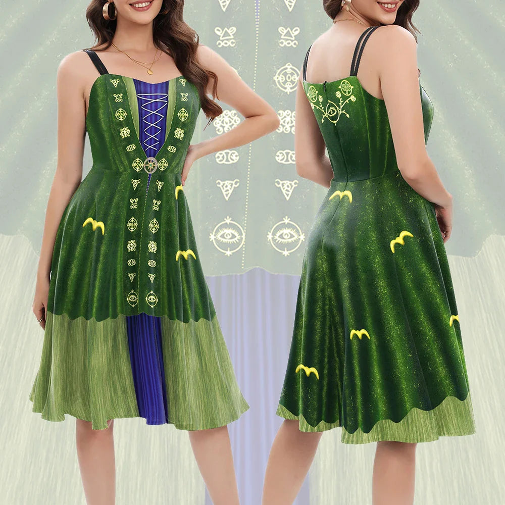 Halloween Witch Costume Backless Gothic Dress For Cosplay