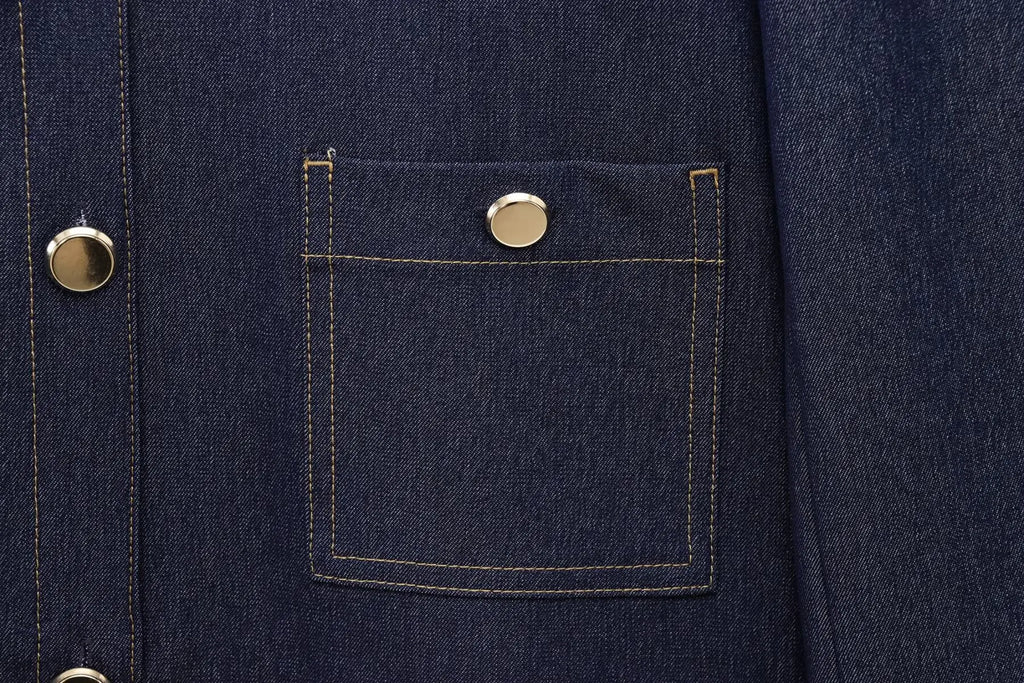 Fashion Women Solid Jacket and Wide Leg Pant Set with Cropped Coat and Zipper Details