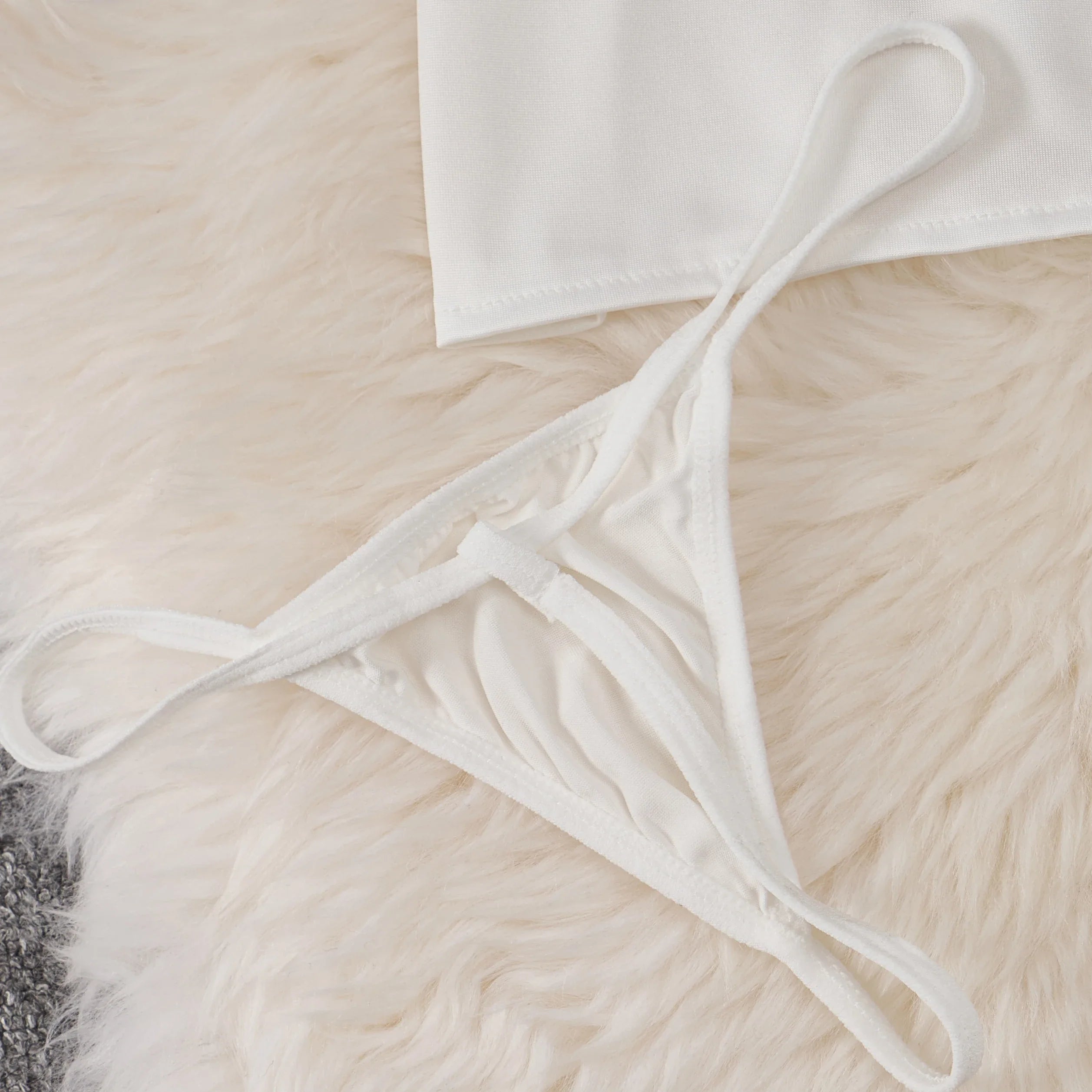 Sexy French-Inspired Lingerie Set with Button Straps Patchwork Short Skirt V-Neck Bow Tie 4-Piece Erotic Cosplay Underwear Suit