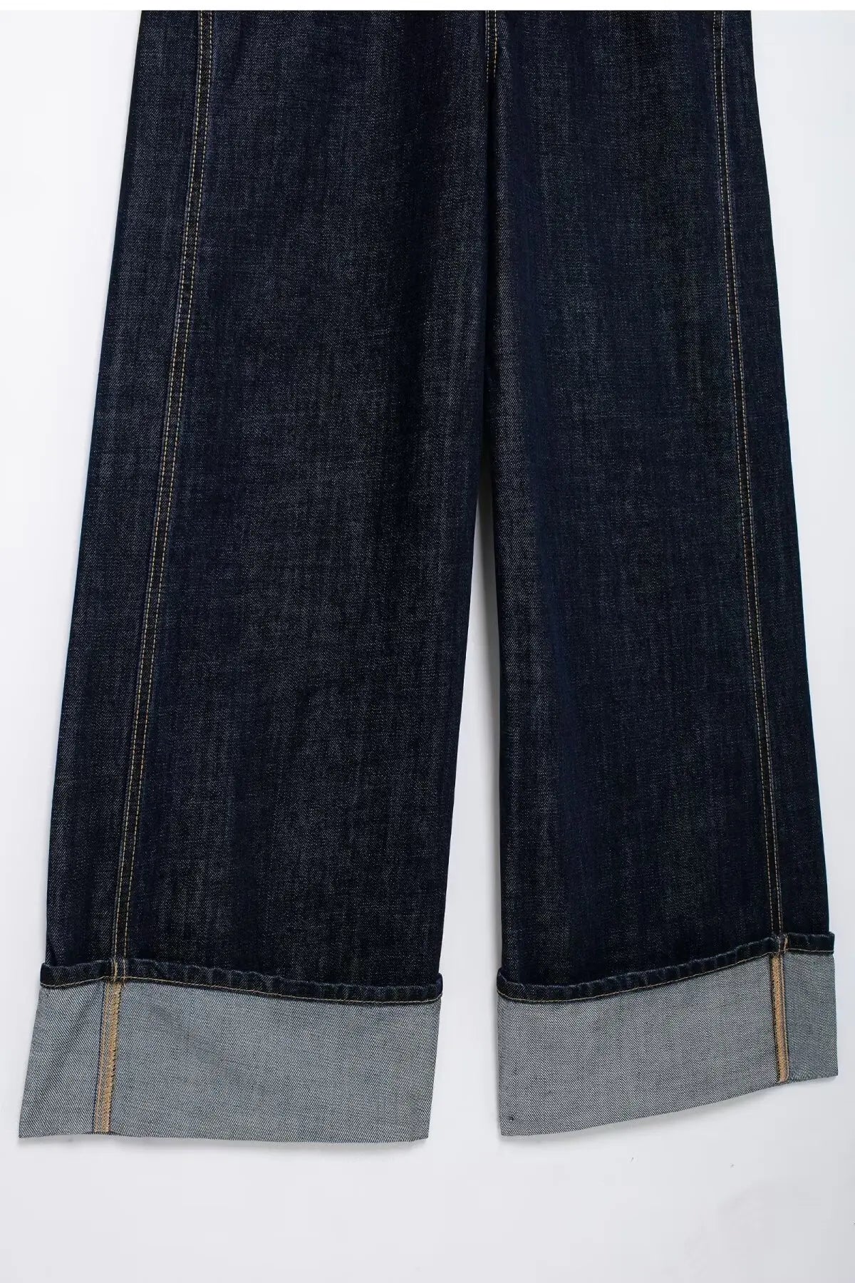 Chic French-Inspired Long Denim Overalls for Women Simple Versatile Age-Defying Autumn Outfit