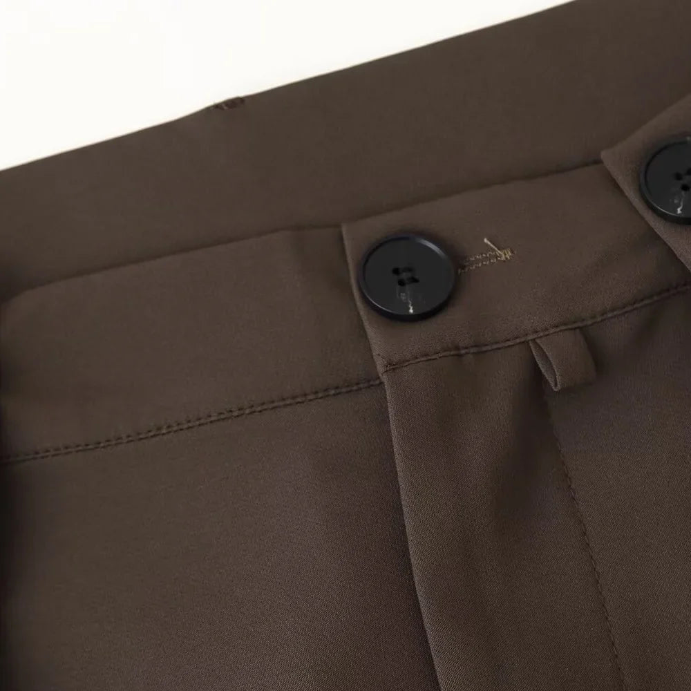 Elegant Women's Casual Suit Jacket and Pants Set with Belt for Stylish Office and Leisure Wear