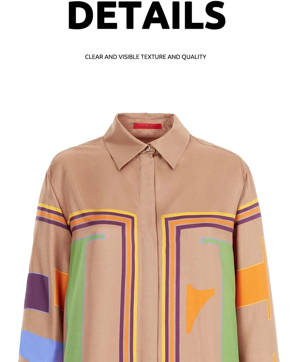 Loose Geometry Print Satin Two-Piece Set for Women with Wide Leg Trousers and Casual Tops