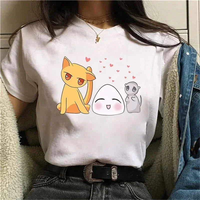 Funny Anime Fruits Basket Manga Summer Women's T-Shirt Casual Short Sleeve Round Neck Tee