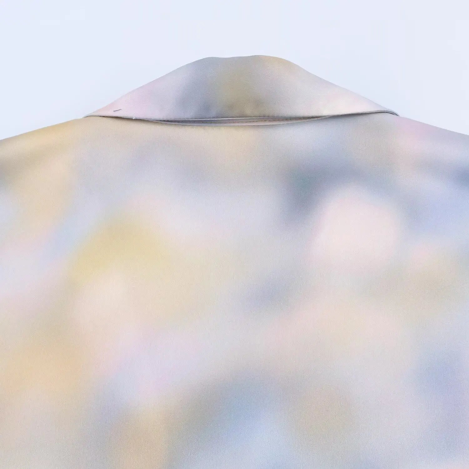 Women's Tie Dye Texture Vertical Collar Shirt with High Waist Slimming Skirt Set Spring Casual Chic Elegant Outfit