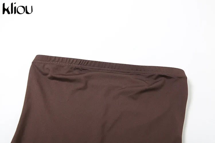 Strapless Casual Women Jumpsuit Slim Sleeveless Elastic Waist Solid Color Overalls Chic Daily Activewear