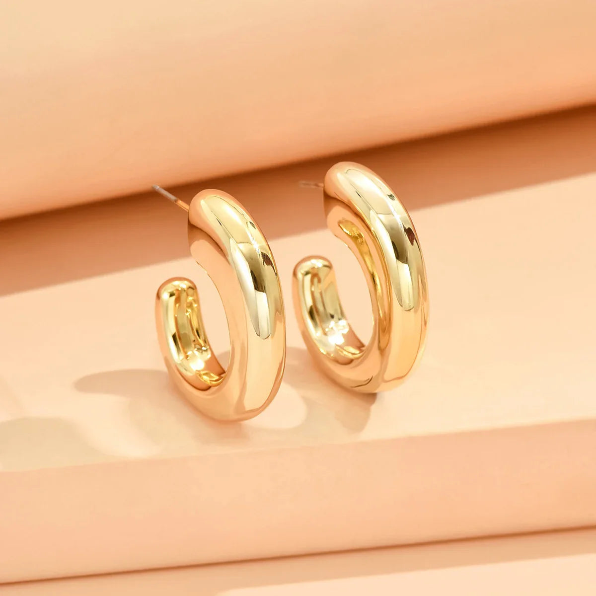 Geometric Irregular Metallic Color Earrings for Women Minimalist Trendy Jewelry Gift