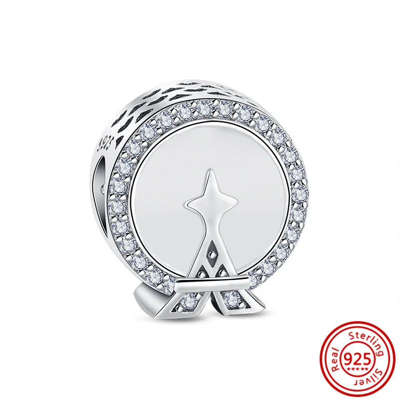 Fit Pantaro Peacock Cake Teeth Butterfly Crown S925 Silver Charms Beads Fine Jewelry for Women Gift