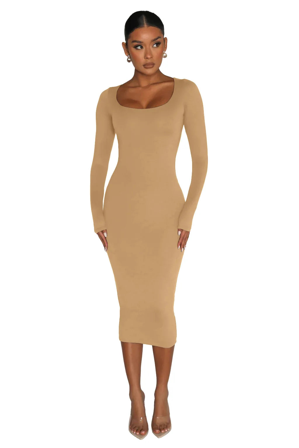 Velvet Bodycon Dress For Women Long Sleeve Party Clubwear