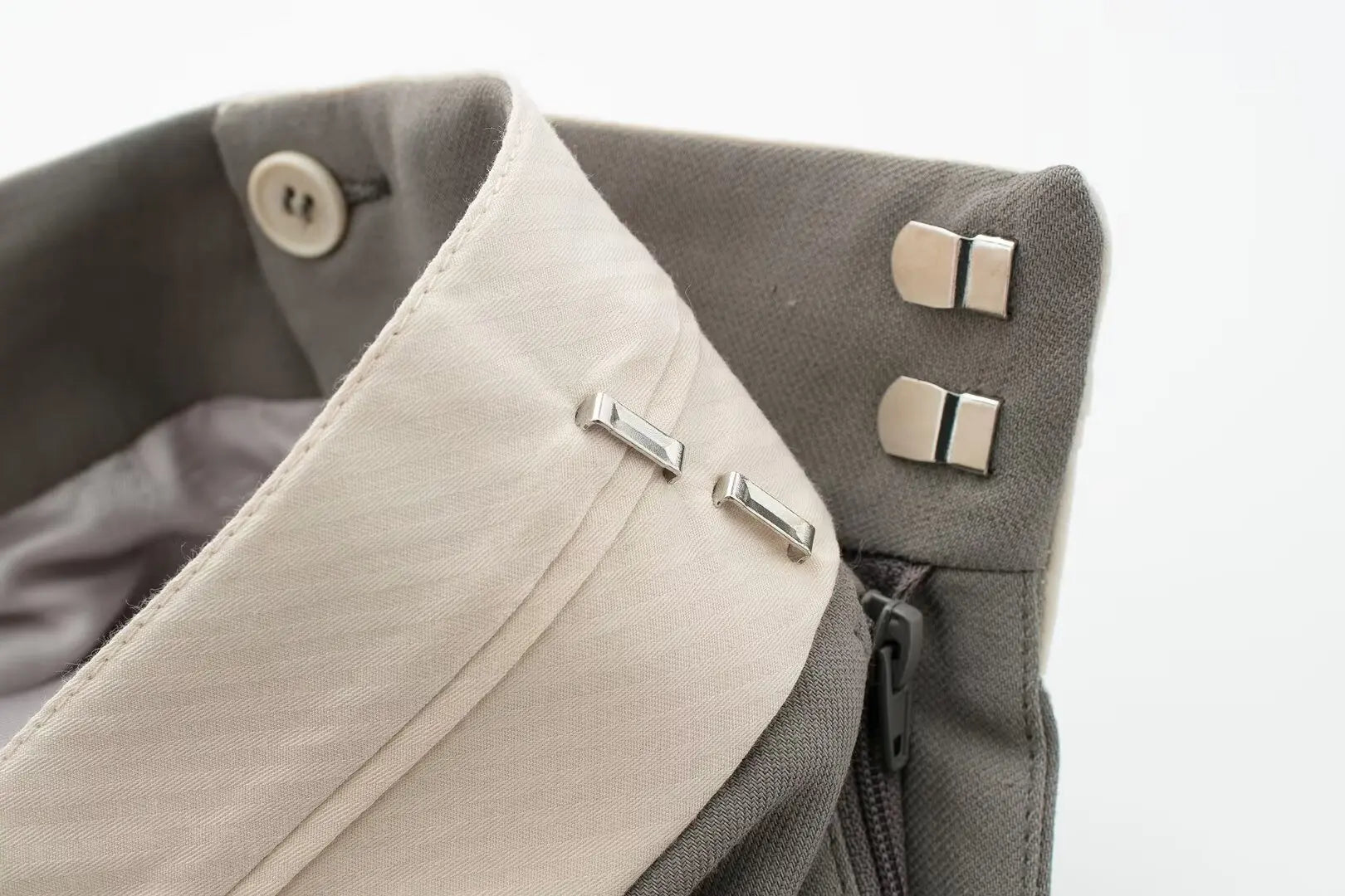 Women's Solid Grey Two Piece Set with Sleeveless Asymmetrical Vest and High Waist Wide Leg Trousers Casual Outfit