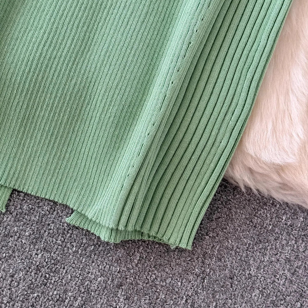 One Shoulder Bodycon Dress For Women Knitted Black Sundress