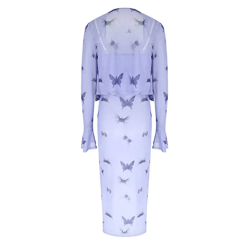 Autumn Two Piece Knit Dress Set For Women With Long Sleeves