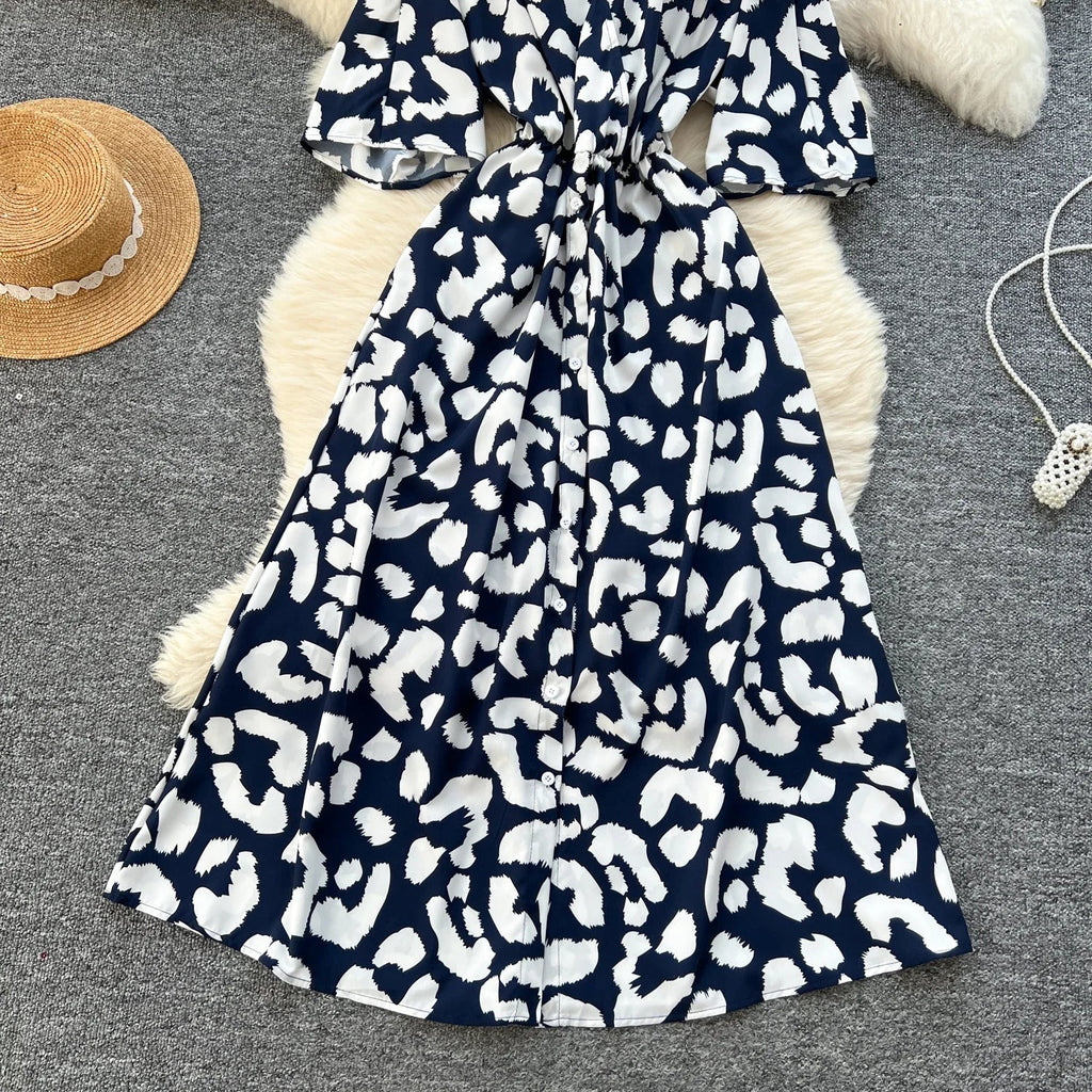 Ruched V Neck Office Dress Long Sleeve For Women Red