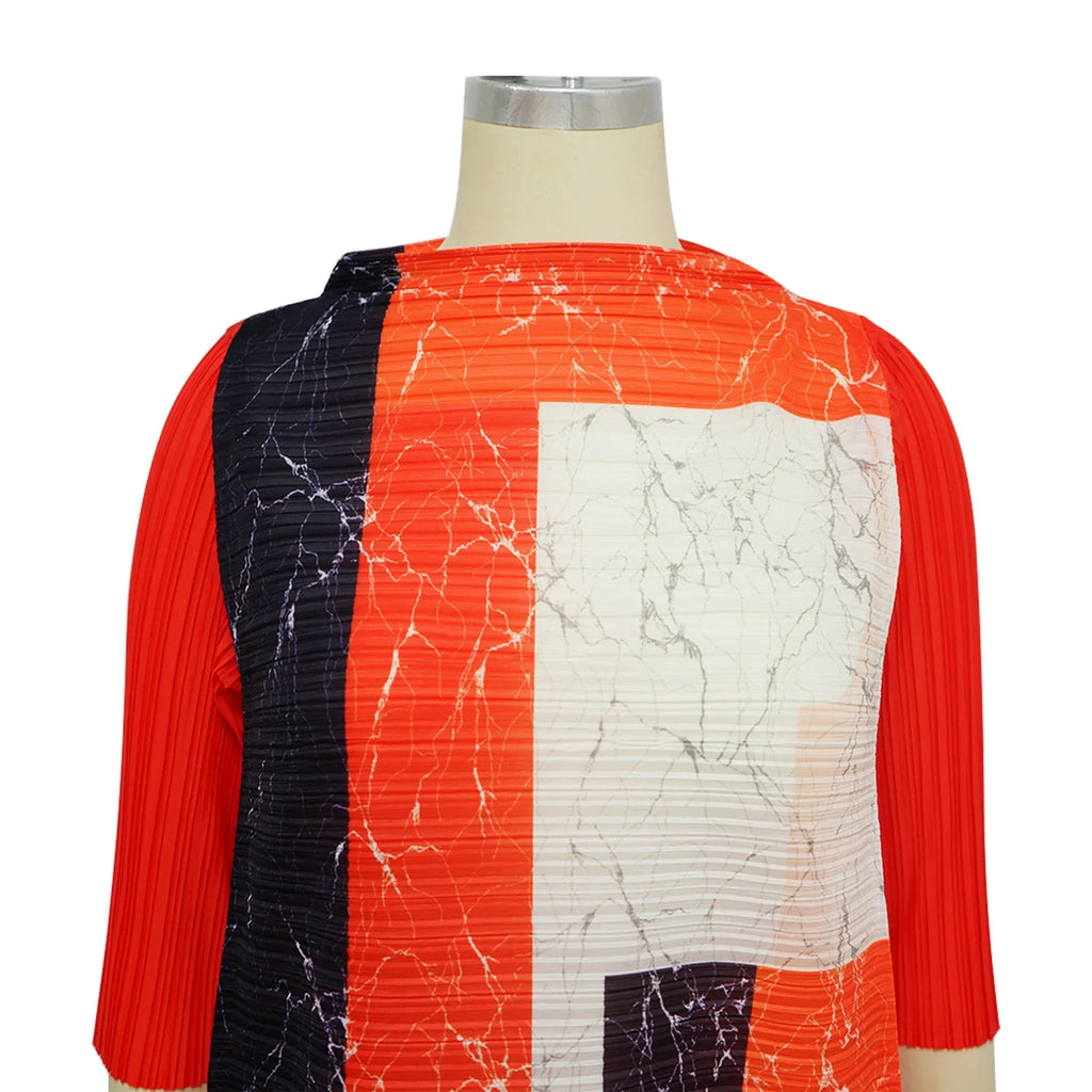 Leaf Print Pleated Boho Maxi Dress for Women Casual Beach