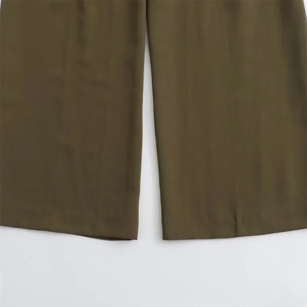 Women's Slim Fit Short Tank Top and Wide Leg Pants Set for Effortless Style and Comfort