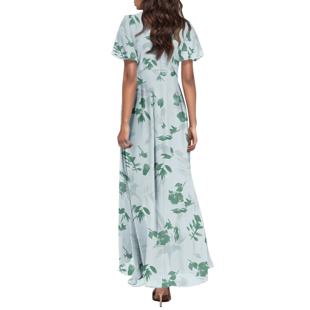 Floral Chiffon Maxi Dress for Summer Wedding Guest Chic