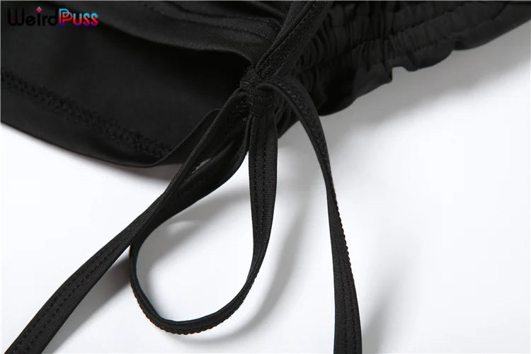 Weird Puss Skew Collar Elegant Women Two Piece Set Stretch Short Sleeve Crop Top and Bandage Maxi Skirt Matching Outfit