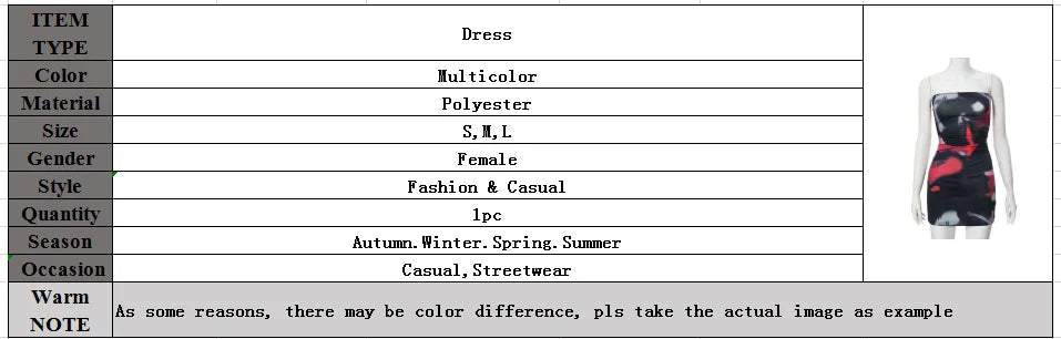 Tie Dye Strapless Backless Bodycon Mini Dress for Party