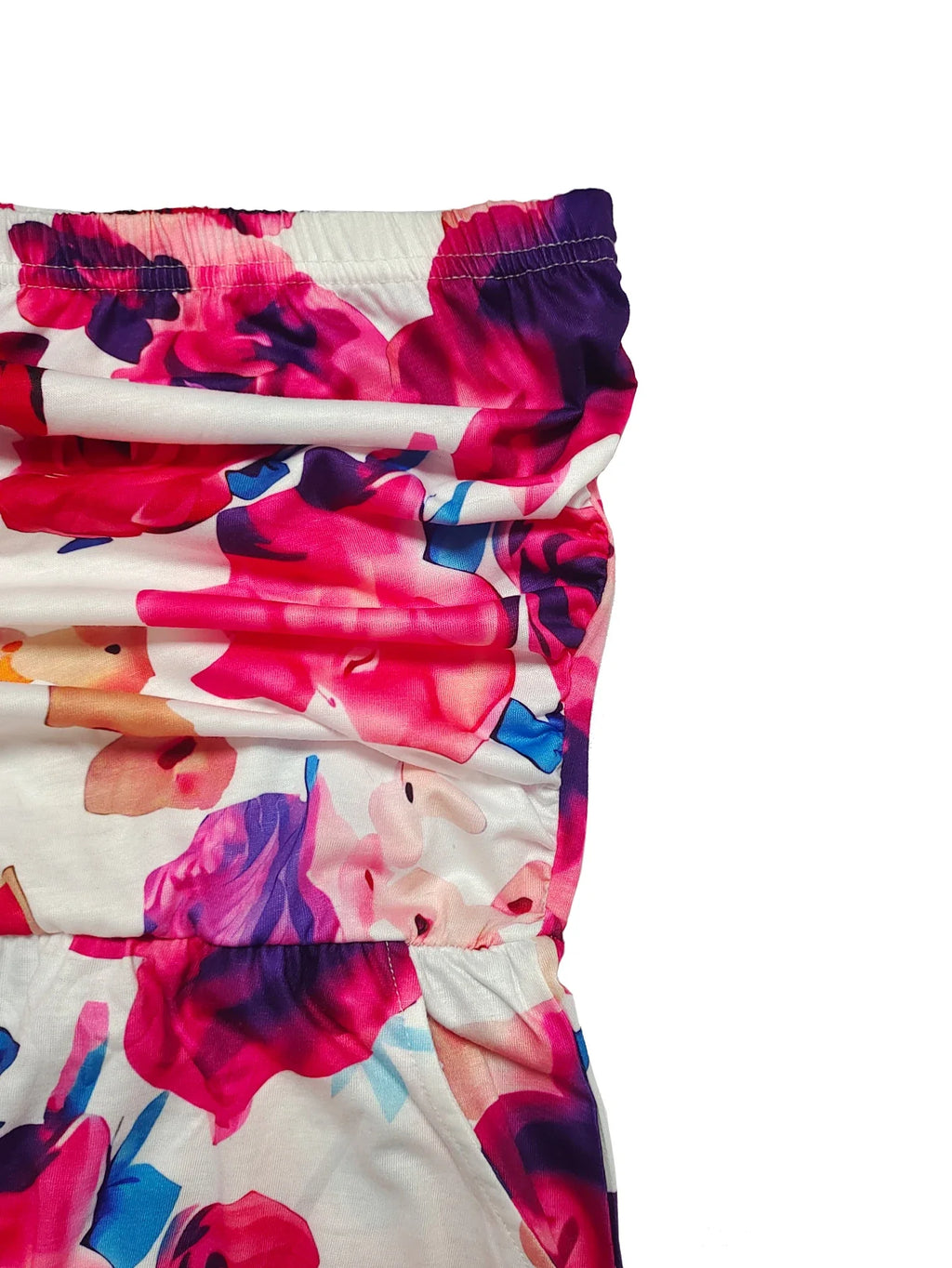 Strapless Maxi Dress With Pockets Pleated Off Shoulder