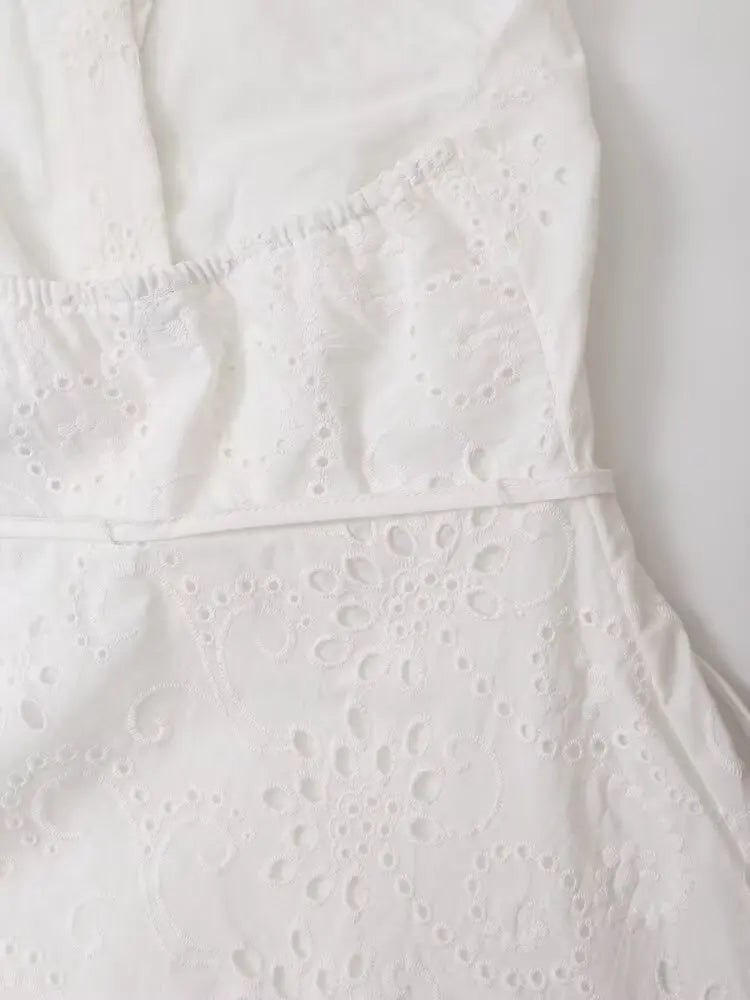 Hollow Knit Midi Dress Backless Halter Neck Lace Up